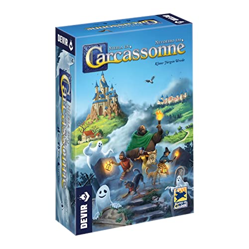 Devir - Carcassone: Expansão névoa em Carcassonne, jogo de mesa, jogo de mesa de estratégia, conjunto de mesa de 8 anos (BGCARNIEPS)