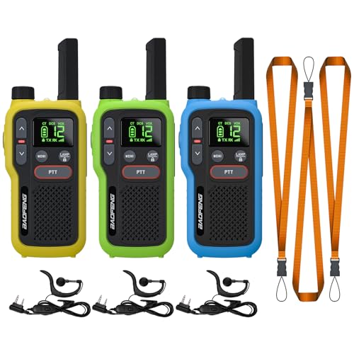 BAOFENG GT-18 Walkie Talkie crianças PMR446 rádio sem licença, Walky Talky recarregável de longo alcance bateria de 1500 mAh, PTT duplo, 16 canais, digitalização, lanterna para acampar caminhadas,