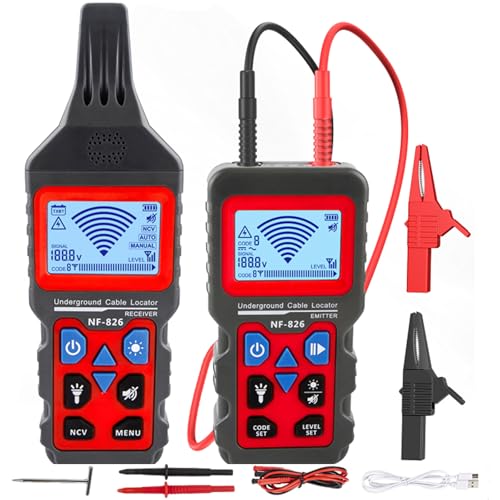 NOYAFA Detector subterrâneo do perseguidor do fio do localizador do testador de cabo, deteção de cabos de parede e subterrâneos, linhas elétricas,