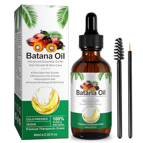 O óleo de batana para o crescimento do cabelo, 60 ml, 100% puro e natural, fortalece o cabelo, a pele e o creme hidratante facial, aromaterapia, adequado para homens e mulheres