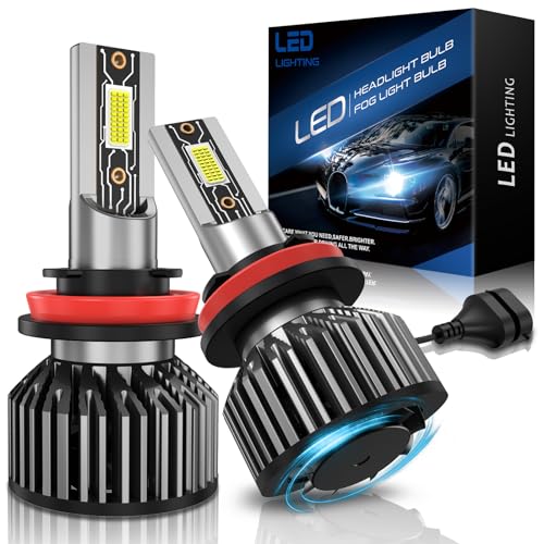 SHINYY Lâmpadas H11 LED de carro 60 W 16000 LM, H8 H9 anti-nevoeiro 7000 K branco lâmpadas LED H11 farol luz de cruz ou estrada Canbus anti-erro, substitui lâmpada halogénica ou Xenon, 2 unidades