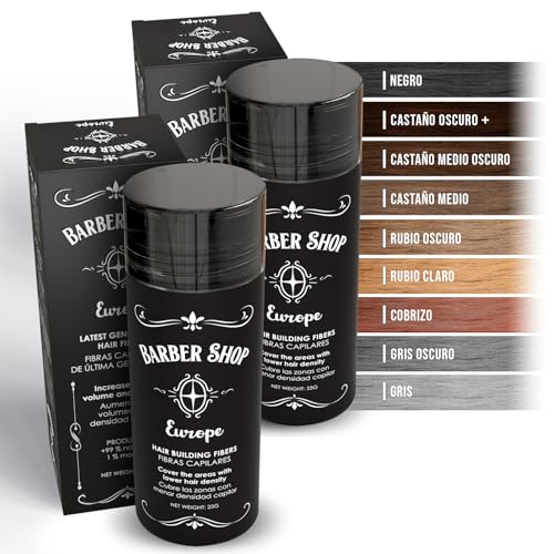 Fibras Capilares castanho médio X2 | fibra de empilhar homem e mulher - Hair Fibers - microfibras capilares para disfarçar calvície - volume cabelo em pó homem