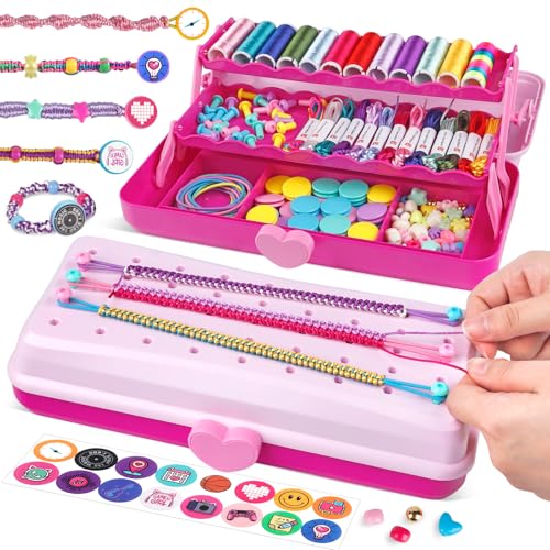 TingingYuli Kit para fazer pulseiras de amizade para meninas, trabalhos manuais para meninos, fabricante de pulseiras de fio DIY, brinquedos para meninas, presentes de Páscoa e aniversário para