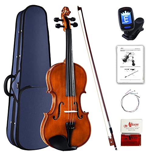 Aileen Violino 4/4 Set para iniciantes, violino para crianças, com manual do utilizador