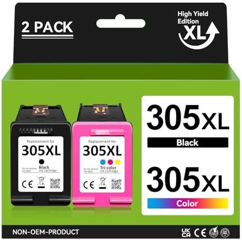 Tinta 305 XL cartuchos para HP 305 cartuchos para tinta impressora HP 305 XL, preto e cor, para HP DeskJet 2710 2720 2720e 2721 27222 DeskJet Plus 4110 4120 41333 0 Envio 6010 6020 6022 6032