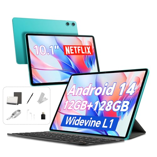 TECLAST P30 Tablet Android 14, 10,1 polegadas, 12 GB RAM + 128 GB ROM, Octa-Core 2 GHz, WiFi 5 GHz, bateria 6000 mAh, com capa, teclado e caneta