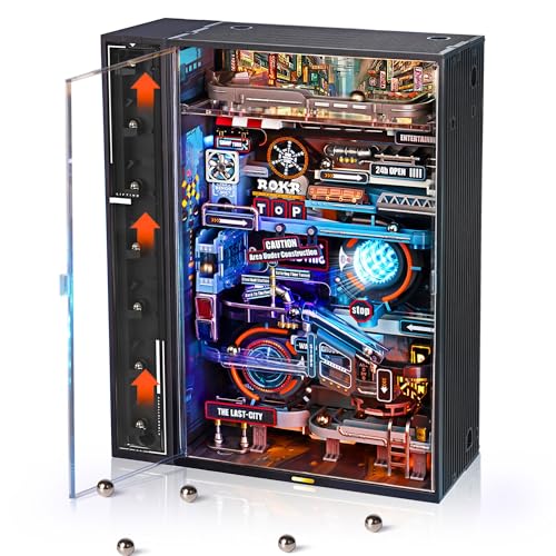 ROKR Pistas para bolinhas Cyberpunk The Last City Puzzle 3D casacos construir adultos Steampunk Setup Gaming mesa presente ideia para homens MR01S