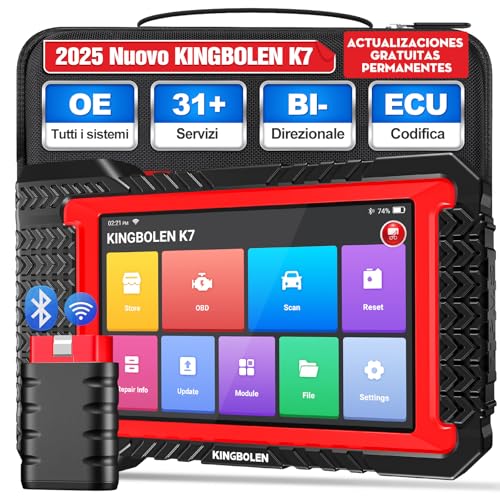 KINGBOLEN K7 OBD2 Diagnóstico carro multimarca, bi-direcional máquina diagnóstico carro, codificação ECU online, sistema completo diagnóstico 31 serviços, atualizações gratuitas vitalícias