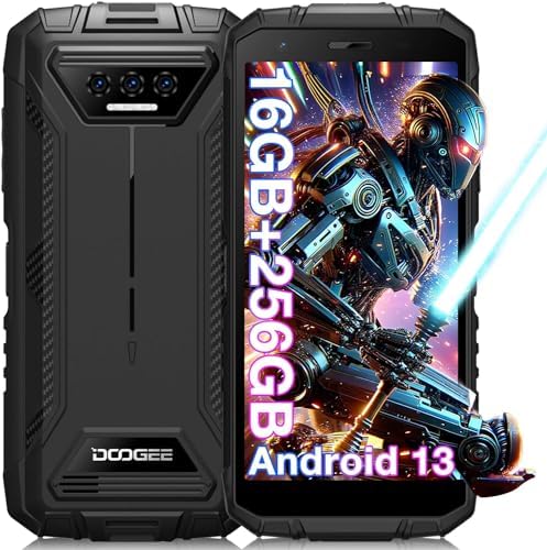 DOOGEE S41 MAX telemóvel resistente 16 GB + 256 GB / 1TB, Android 13 telefone inquebrável, 5,5" HD + telemóvel anti-choques, 6300 mAh bateria, câmara 13 MP, Face ID/NFC/GPS/OTG/Dual SIM 4G/IP68-66 9K