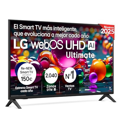 LG 43UA73006LA Televisão 43", UHD 4K, WebOS 25, Ultimate IA, HDR10 Pro, Super Upscaling, Dolby Digital Plus, Google Assistant, preto