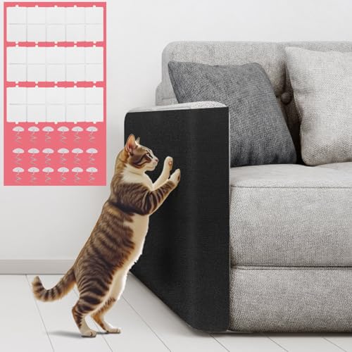 Protetor sofá gatos riscos autocolante - alophoty 300 x 40 cm raspador para gatos sofá, tecido arranhador de gatos, durável, amigável com gatos, fácil de instalar para donos de gatos