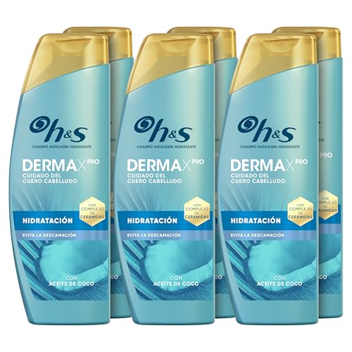 Head & Shoulders DermaXPro Repairing Moisture champô anti-caspa 6 x 300 ml com óleo de coco