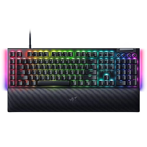 Razer BlackWidow V4 - Teclado mecânico gaming com crómio RGB (interruptores mecânicos verdes, 6 teclas macro dedicadas, ABS de injeção dupla) US-Layout | preto