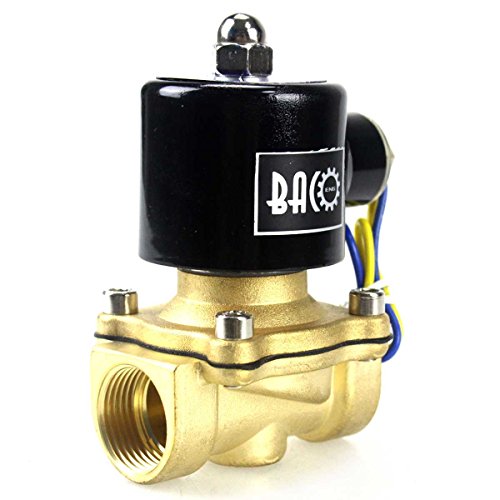 BACOENG DC 12 V Válvula solenóide elétrica de 3/4" latão Solenoid Valve para água ar óleo NC