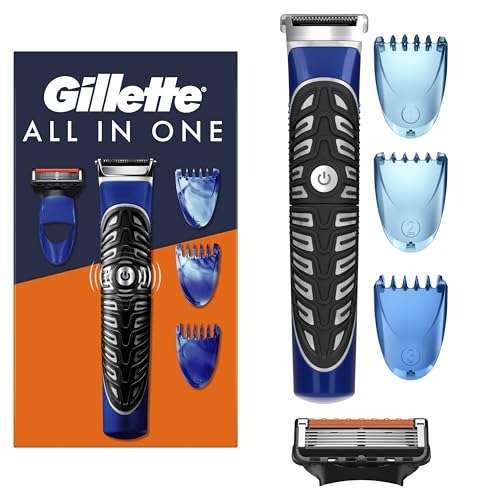 Gillette Tudo em 1: Corta, barbear e perfil com precisão rosto e corpo, resistente à água, 4 em 1 para homem