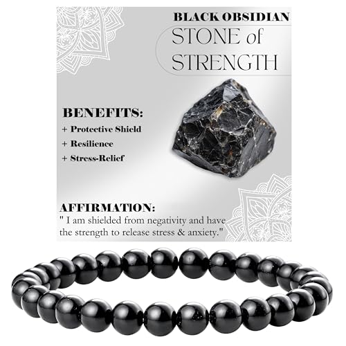 Bivei Pulseira de contas para mulheres 6 mm pedra semipreciosa natural Stretch cristal elástico jóias ioga presentes
