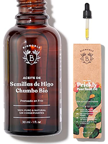 Bionoble Óleo de fígo humbo orgânico 30 ml, 100% puro, natural e prensado a frio - rosto, corpo, cabelo, barba, unhas, vegano e cruelty free - garrafa de vidro pipeta