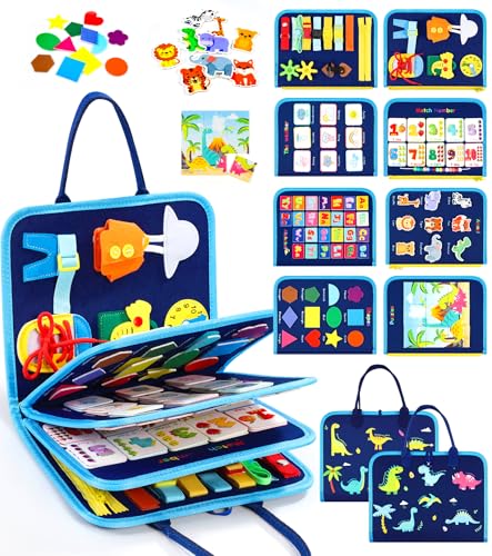 Gontence Brinquedos crianças 2 3 anos - Busy Board - Montessori 1 ano - jogos educativos crianças 2 3 4 5 anos - presente criança - placa Montessori brinquedos sensoriais