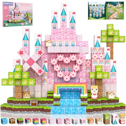 Crifeton Blocos magnéticos construção crianças 100 peças 2 cm 3 magnéticas, jogo Magnetic Blocks Tiles construção, brinquedos Montessori para crianças4 5 6 7 8 9 10 11 12 presentes de aniversário para