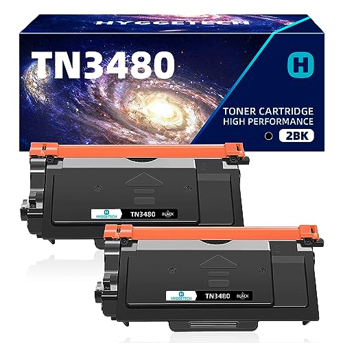 Hyggetech TN3480 2BK Toner compatível substituição para Brother TN3480 TN3430 TN-3480 TN-3430 Toner para Brother HL-L5100DN MFC-L5750DW HL-L5200DW MFC-L5700DW HL-L666 400W HL-L5000D HL-L5200DWT