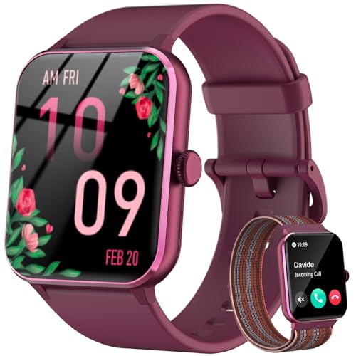 Baolubao Relógio inteligente mulher, Smartwatch mulher com chamadas e Whatsapp mensagens Bluetooth, Smartwatch com pulsómetro, monitor de sono, 100 modos de desporto, pulseira atividade para Android