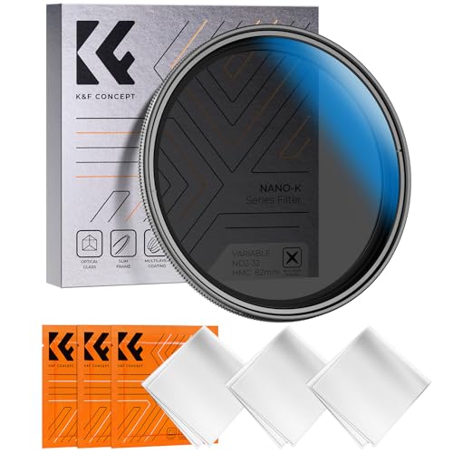 K&F Concept ND2-32 Filtro variável (1-5 Stops) filtro de densidade neutra ultra-fina HD de vidro ótico para alvo 72 mm com 3 peças pano de limpeza (Nano-K Serie)