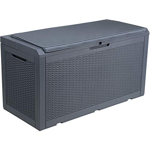YITAHOME 380 L Arco de organização exterior, resina caixa de armazenamento de jardim para armazenamento ao ar livre para móveis de pátio