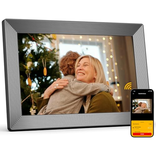 KODAK Moldura de fotos digital WiFi de 10,1 polegadas, memória incorporada de 32 GB, ecrã tátil para HD 1280 x 800 IPS, suporte de rotação automática, partilha instantaneamente fotografias e vídeos