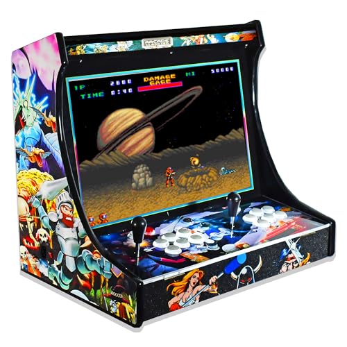 Arcade recreativo, inclui 9.800 jogos, Joysticks Arcade e 6 botões de jogo, inclui placa DX 2 Plus, capacidade de jogar até 4 jogadores (Bartop 22" Ghost)