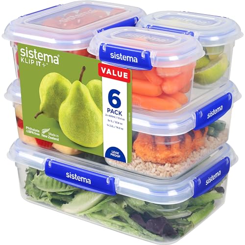 Sistema KLIP IT PLUS Food Storage Containers | 6 peças Airtight Containers Set