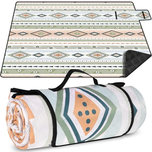 GLOSKIN Manta de piquenique, manta de piquenique impermeável de 200 × 200 cm, piquenique Blanket lavável portátil, manta para acampar ao ar livre, adequada para churrasco, piquenique, praia