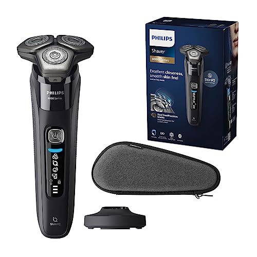 Philips Shaver Serie 8000 máquina de barbear elétrica Wet & Dry com tecnologia SkinIQ (modelo S8696/35)