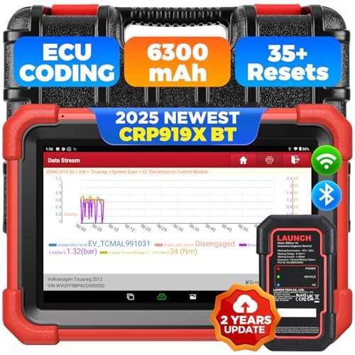 Launch X431 CRP919X BT OBD2 Scanner 2024 ferramenta de diagnóstico bidirecional CANFD&DOIP diagnóstico sem fios com DBScar VII, FCA AutoAuth, codificação ECU, IMMO, atualização de 2 anos