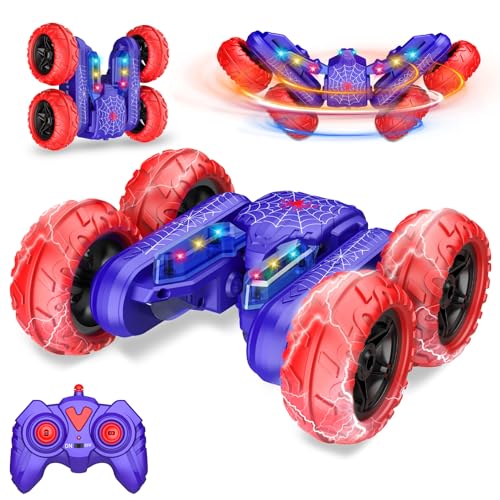 Dreamlandia Carro telescópico crianças 3 4 5 6 anos, Spider brinquedos menina 3 4 5 6 7 8 anos presente 3-10 anos carro para crianças jogos exterior menina carro telecomandado