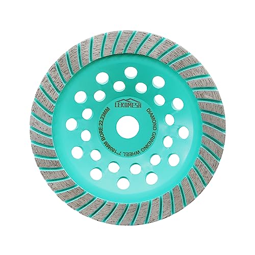 Mola de copo de diamante - 180 mm roda disco de lixar diamantato, segmentos turbo disco para concreto mármore granito alvenaria LEKOMESH