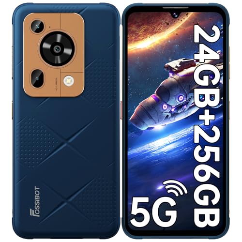 FOSSiBOT F112 Pro telemóvel inquebrável 5G, 24 GB + 256 GB/TF 1TB telemóvel todo-o-o-o-o-o-terreno, 6,88" HD+ telemóvel resistente, Android 14, câmara 50 MP+ 16 MP, 7150 mAh bateria, duplo SIM/NFC/OTG