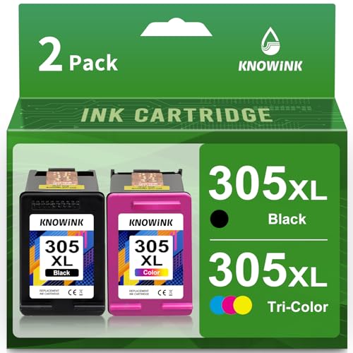 KNOWINK 305 XL cartuchos de tinta 305 XL preto e cor multipack compatível para HP DeskJet 2710 2070e 2120 2721 4120 HP Envy 6020e 6010 6032 6034 6020e