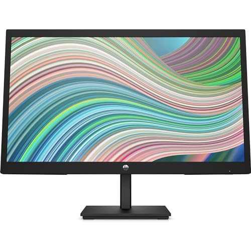 HP V22ve G5 Monitor Full HD de 22" (1920 x 1080, 75Hz, 5 ms, 16:9, AMDFreeSync, Low Blue Light, HDMI, VGA, Joypad OSD, antirreflexo, inclinação ajustável, altifalantes) preto