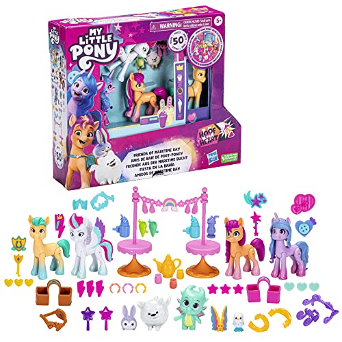 My Little Pony: Deixe a sua marca - festa na baía - brinquedo com 4 figuras de póneis e acessórios - A partir de 5 anos