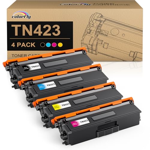 colorfly TN423 Tonificador TN 423 compatível com Brother TN-423 TN-421 para Brother MFC-L8690CDW HL-L8260CDW HL-L8360CDW MFC-L8900CDW DCP-L8410CDW DCP-L8410CDN (preto, ciano, amarelo, Magenta, Pacote