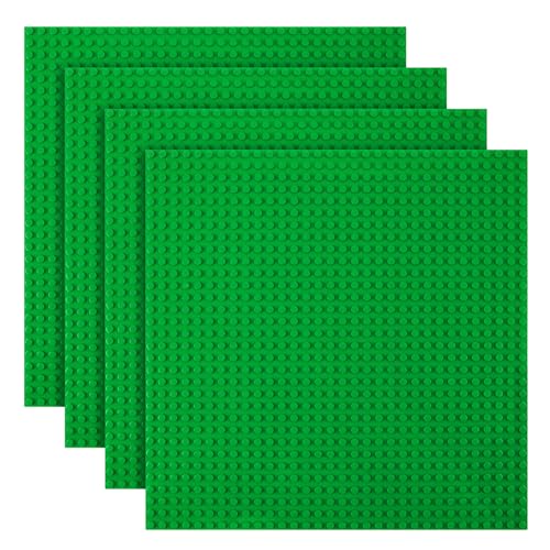 HOTUT Bases clássicas para construir, 4 peças base clássica de 32 x 32 tacos compatível com todas as grandes marcas, base empilhável para construir, jogos de construção para crianças