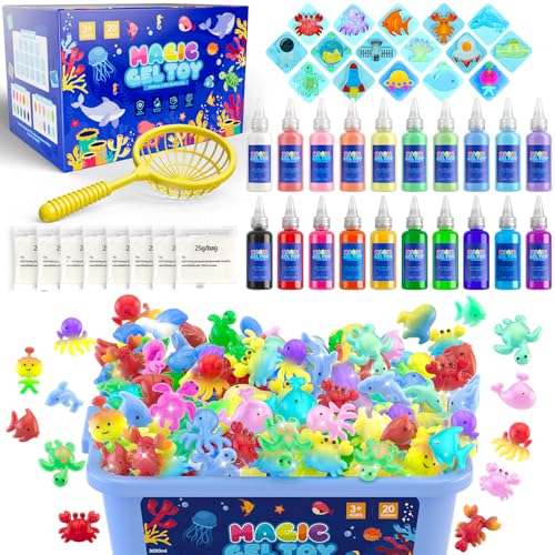 Hot Bee Aqua Gelz Set DIY Presente criativo para meninas 4 5 6, 3D Aqua Fairy Creature crianças Magic Water Elf Toy Kit, kit criativo de gel de água mágico feito à mão, presentes para crianças