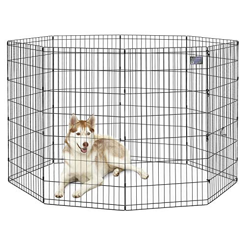 MidWest Homes for Pets Modelo 550-48 Parque ou corralito para cães sem porta, 60,96 x 121,92 cm, com revestimento a preto