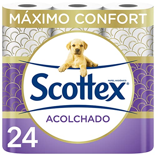 Scottex Acolchoado papel higiénico seco 24 rolos