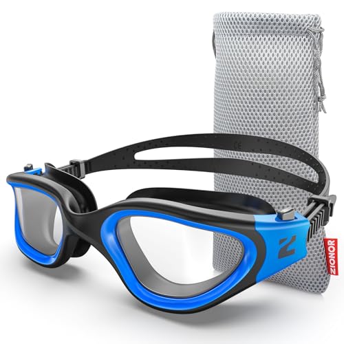 ZIONOR Óculos de natação óticos, G1MS à prova de fugas e anti-embaciamento, lentes de natação profissionais com intensidade/dioptrias, proteção UV para homem e mulher (dioptrias de -2,0 a -7,0)