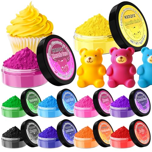 Corante alimentar em pó - 10 cores corantes alimentares em pó conjunto alta concentração para substituição, decoração de bolos, rebuçados, bebidas, macarons, glaceados e cozinha - 5 g