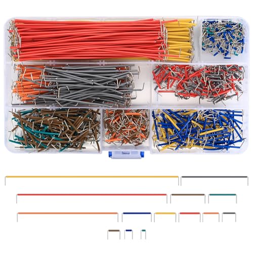 840 peças Breadboard ponte de arame kit, forma de U Jumper Wires, cabo de ponte placa protoboard para placa de teste Breadboard