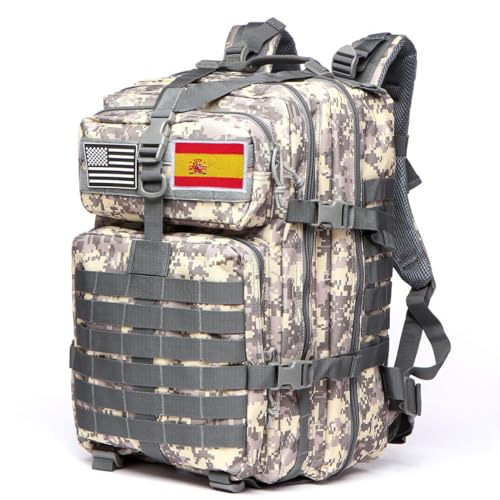 GUJOIN Mochila tática de 50 litros com sistema molle - grande capacidade militar impermeável para emergências de 3 dias caça caminhadas e acampamentos - mochila para atividades ao ar livre