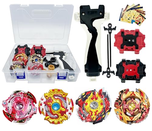 Gytobytle Spriggan 4 em 1 Bey Peonças com caixa Blade conjunto de pionza brinquedos, com alças de lançamento