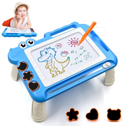 AiTuiTui Ardósia magnética para crianças para 3 4 5 anos, Montessori tablet escreve brinquedos com 4 pernas para presente menina e criança, almofada apagável de escrita jogos educativos para crianças